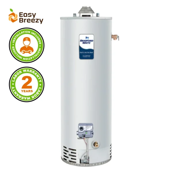 Bradfordwhite Tank Water Heater – 40 Gallon – Atmospheric Vent – Model RG240S6N